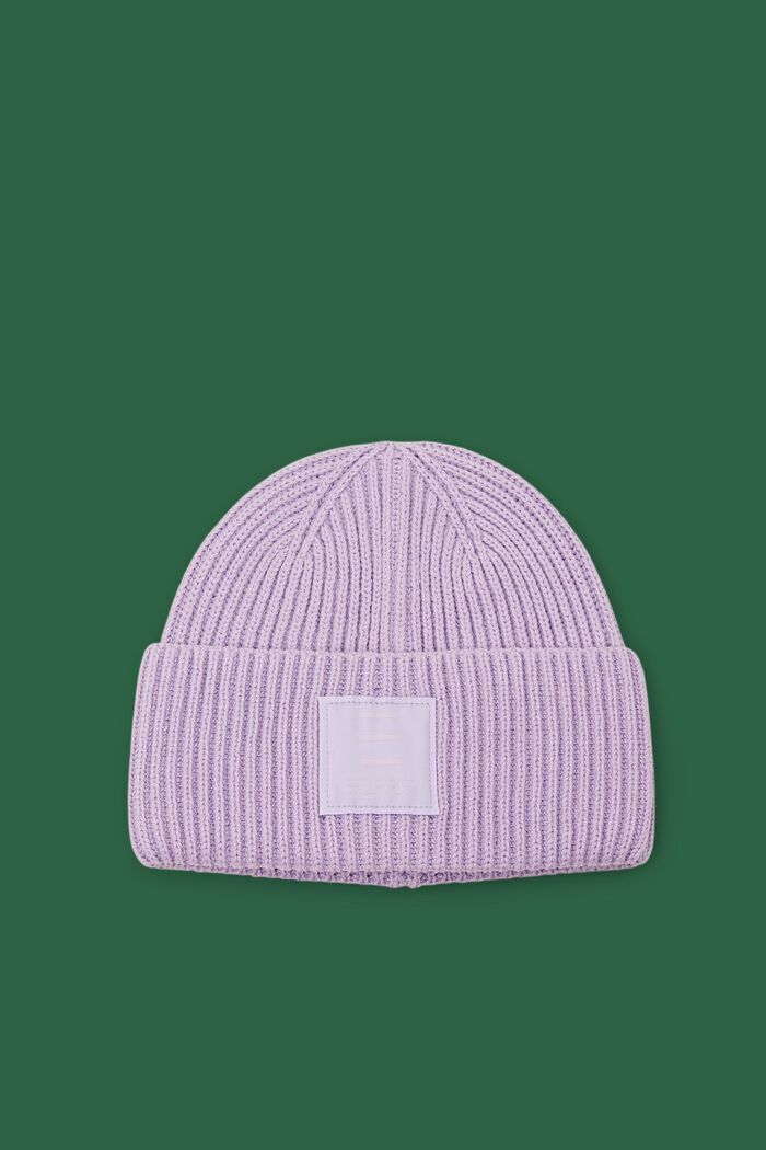 羅紋針織棉質圓帽, 淺紫色, detail image number 0