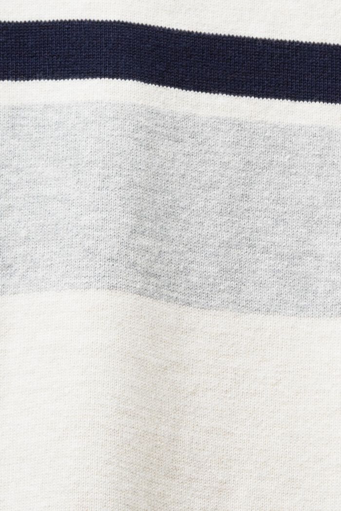 ‌條紋短袖毛衣, 白色, detail image number 4