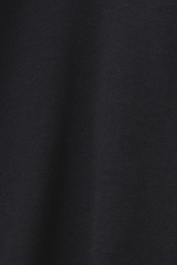 Pima Cotton-Jersey Crewneck T-Shirt, BLACK, detail image number 5