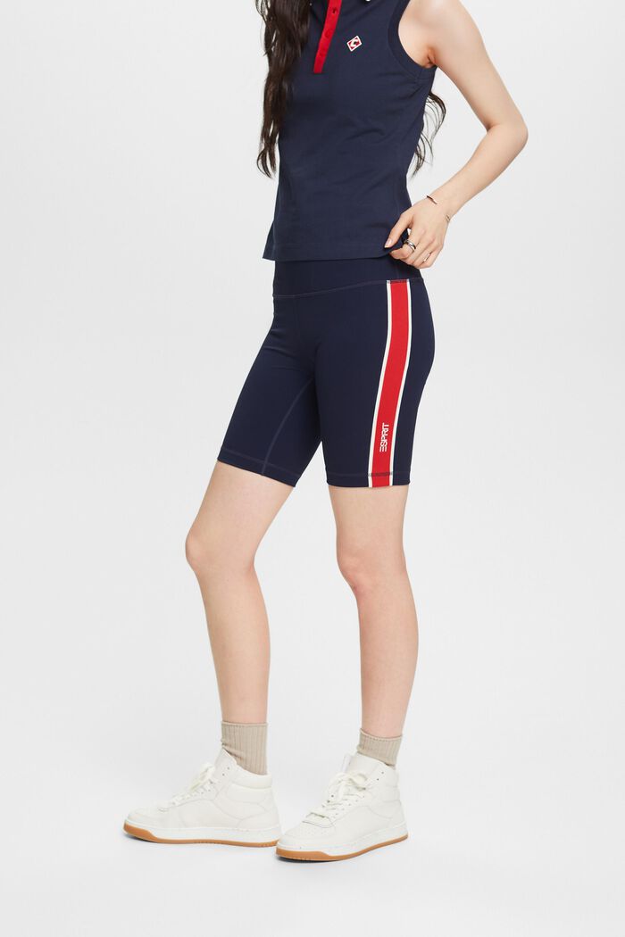 LOGO標誌運動短褲, 海軍藍, detail image number 0