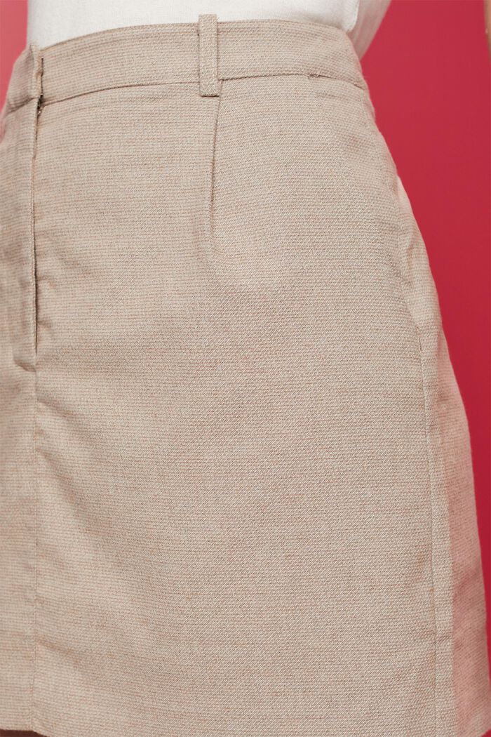 Tweed mini skirt, LIGHT TAUPE, detail image number 2