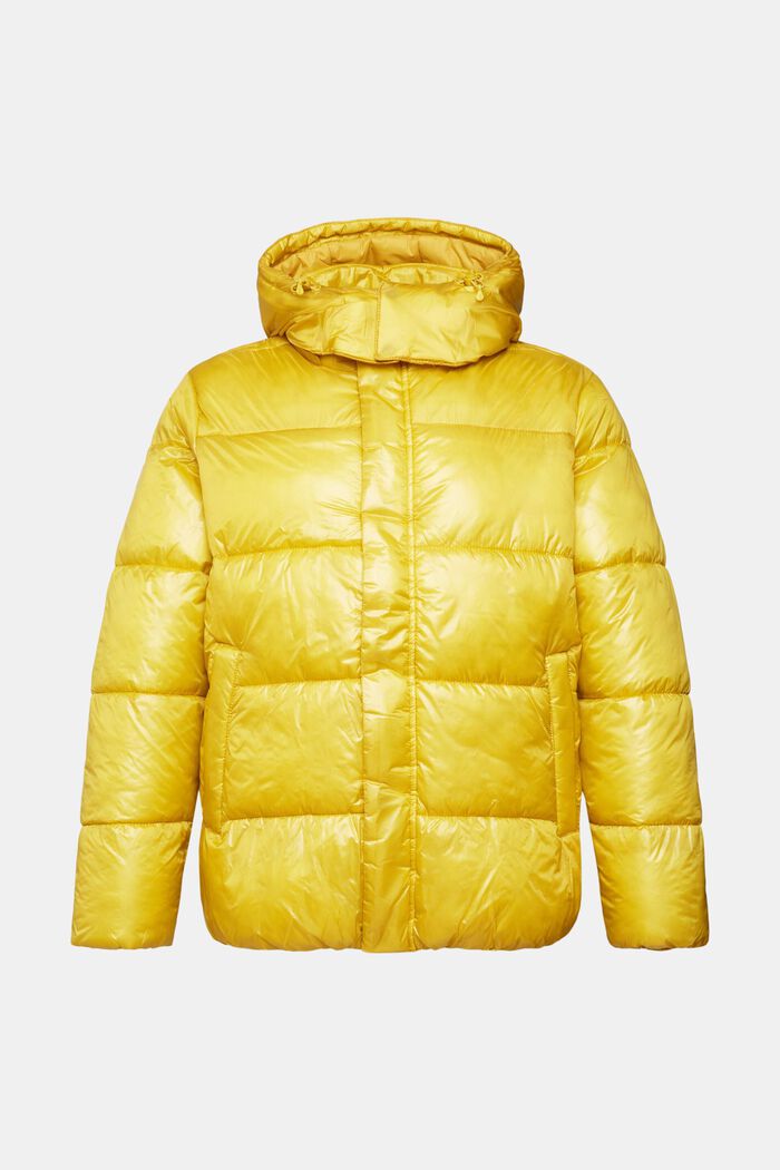 Glossy puffer jacket, PASTEL YELLOW, detail image number 2