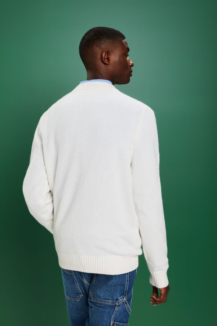 Cashmere sweater, OFF WHITE, detail image number 4
