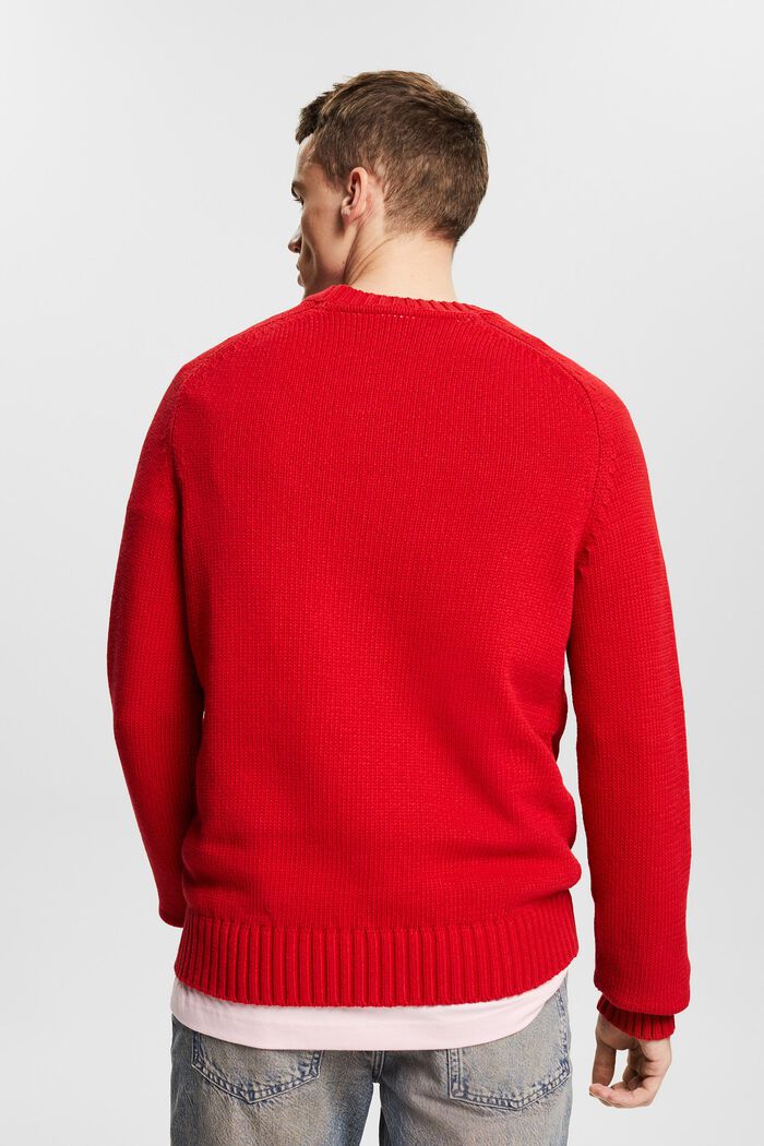 LOGO標誌加厚針織毛衣, 深紅色, detail image number 2