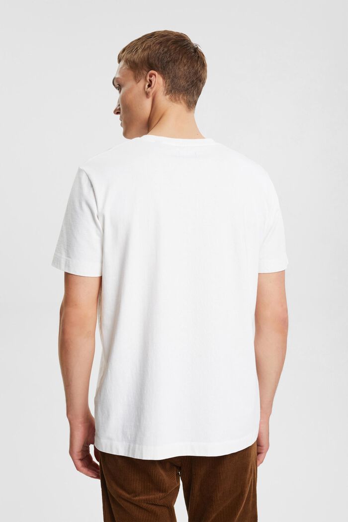 Plain T-shirt, WHITE, detail image number 3