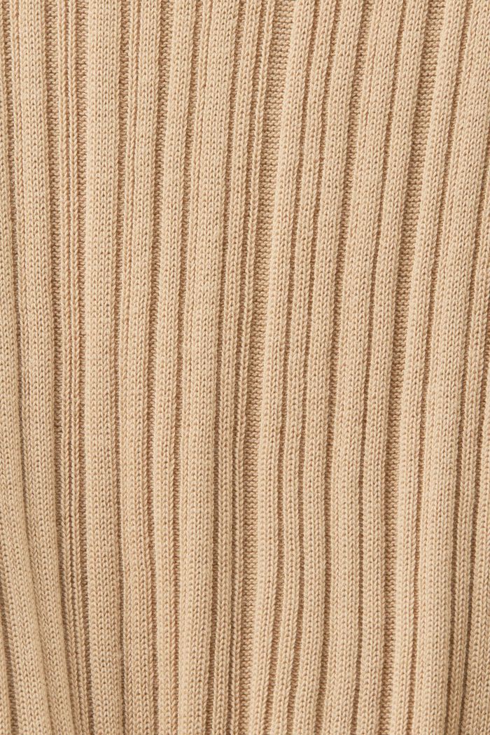 Ribbed Sleeveless Sweater, SAND, detail image number 5