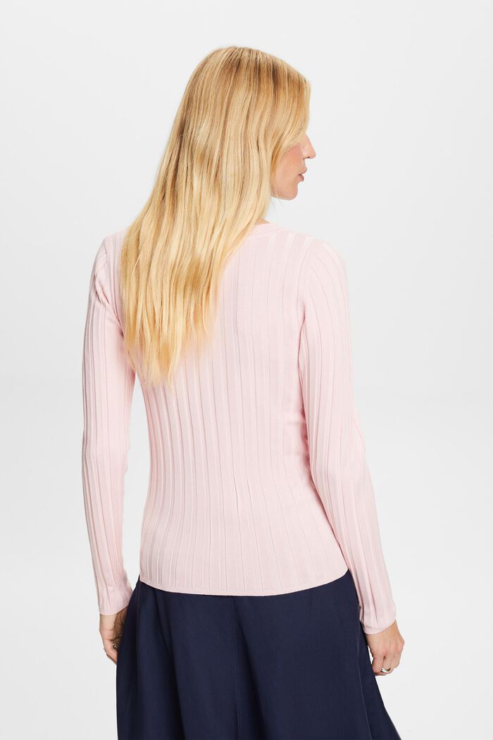 ‌羅紋針織毛衣, 淺粉紅色, detail image number 3