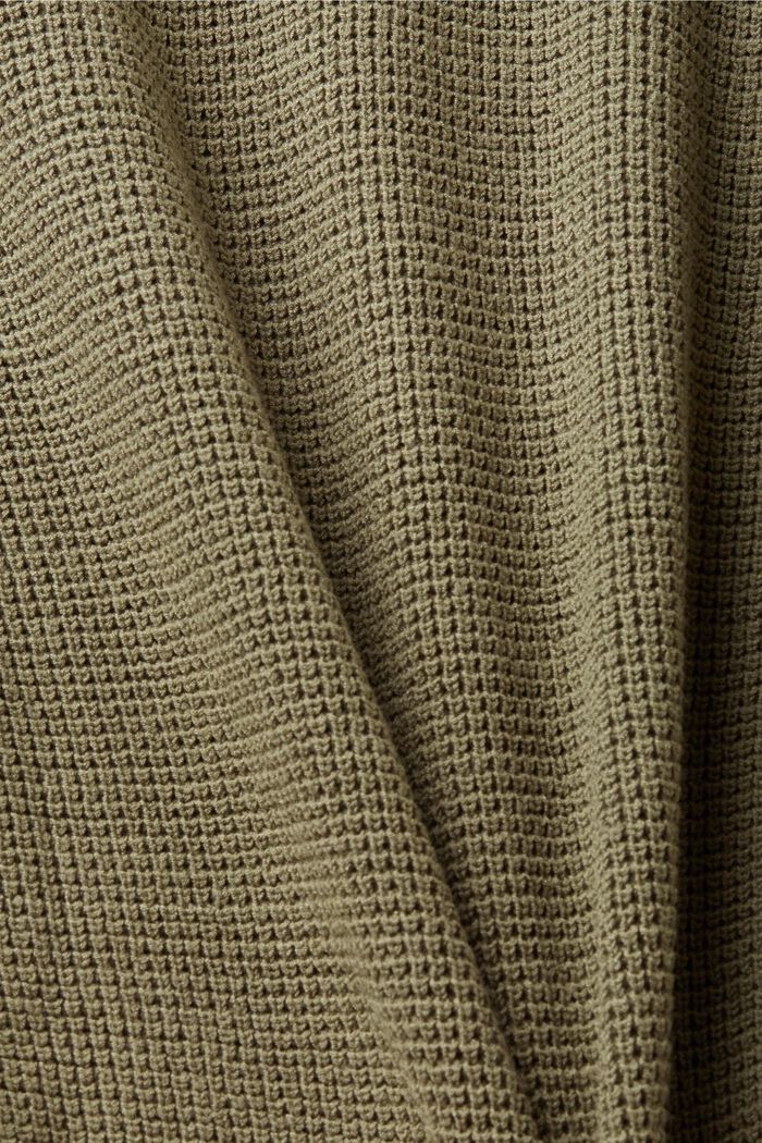 Knitted hoodie, LIGHT KHAKI, detail image number 5