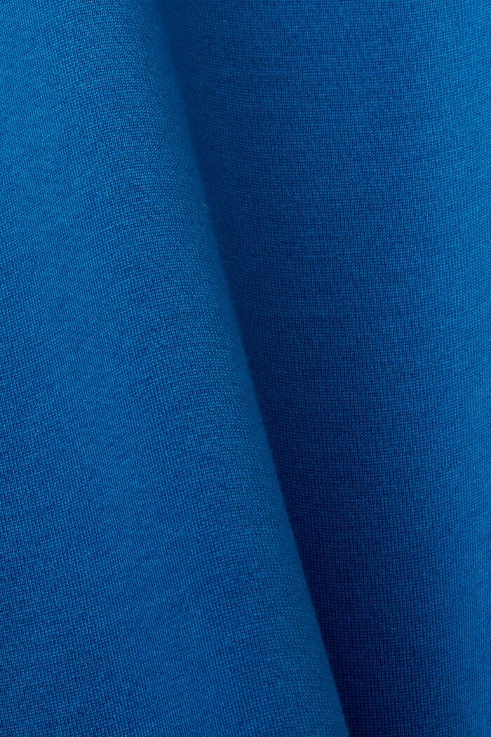 100%純棉平織布圓領T恤, 深藍色, detail image number 4
