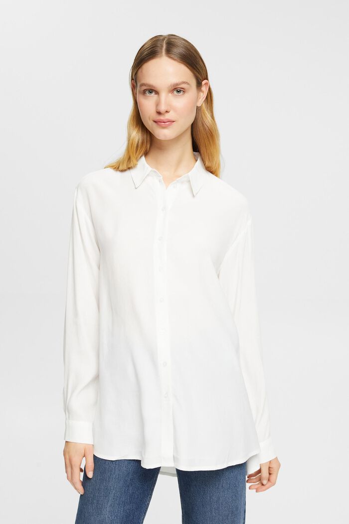Shirt blouse, LENZING™ ECOVERO™, OFF WHITE, detail image number 1