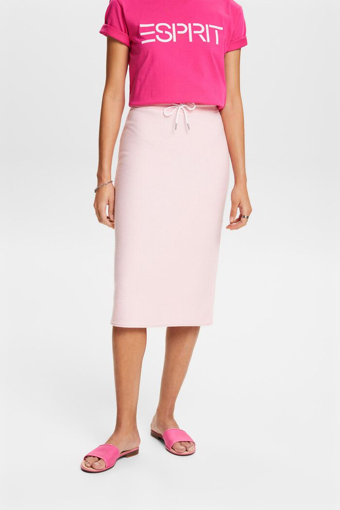 ‌針織中長款半身裙, 淺粉紅色, detail image number 0