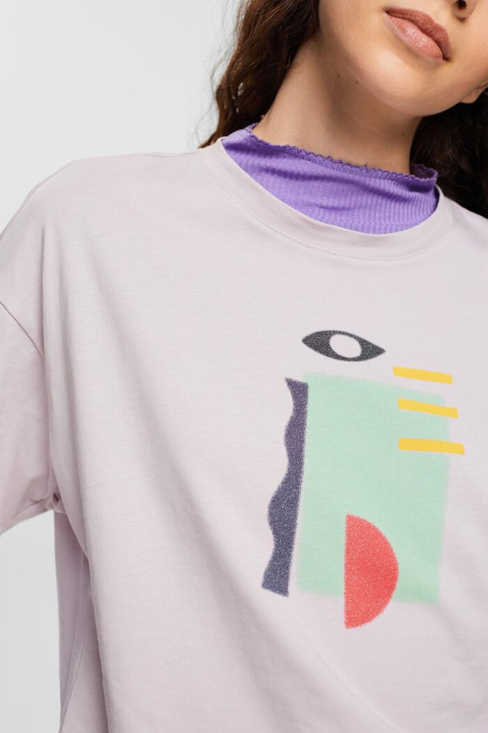印花 T 恤, 淺紫色, detail image number 0
