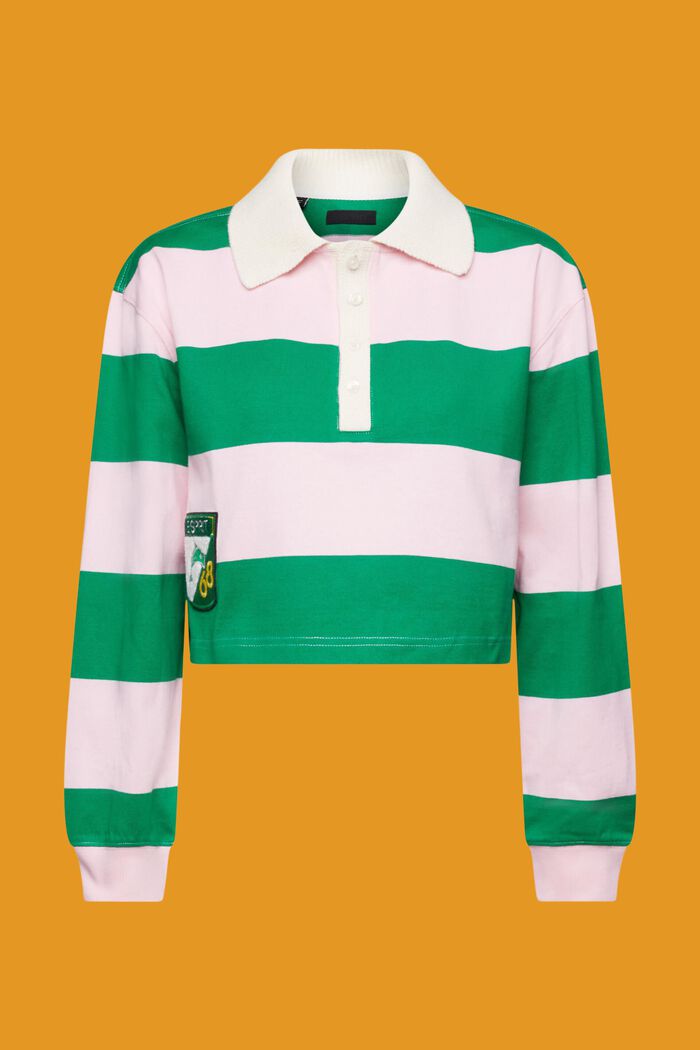 Striped rugby polo, PINK, detail image number 6