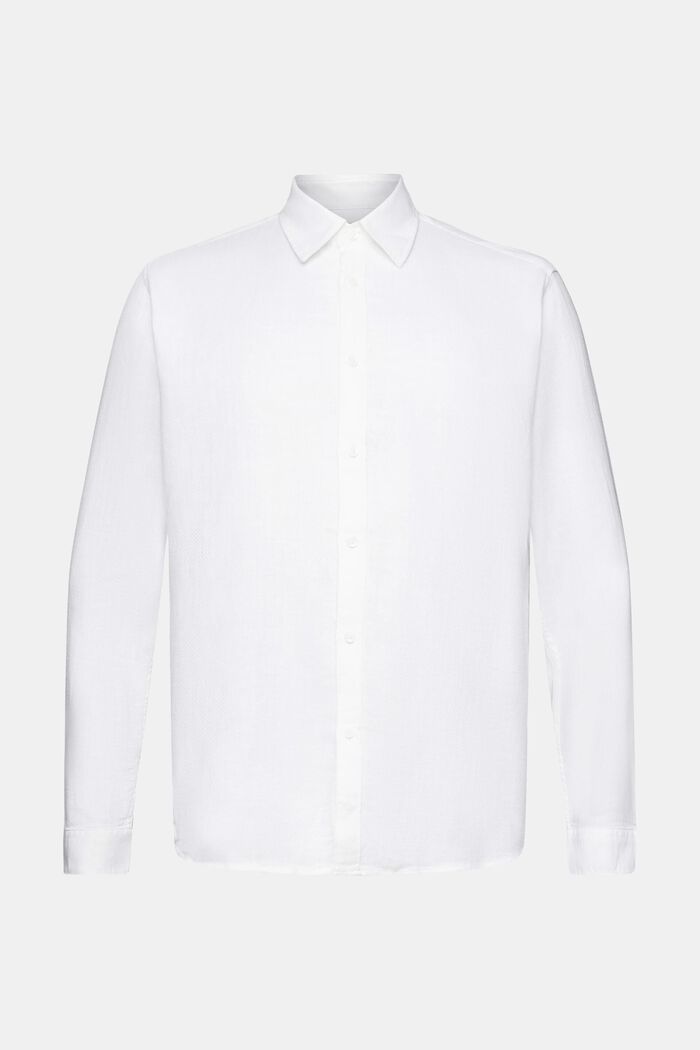 Dobby shirt, WHITE, detail image number 7