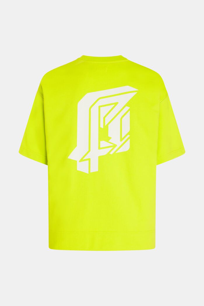 Relaxed Fit Neon Pop Print Sweatshirt, LIME YELLOW, detail image number 4