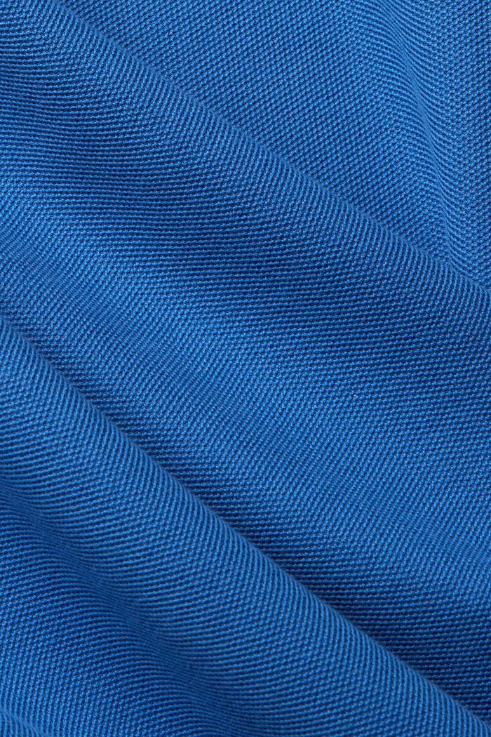 Long sleeve piqué polo shirt, BLUE, detail image number 1