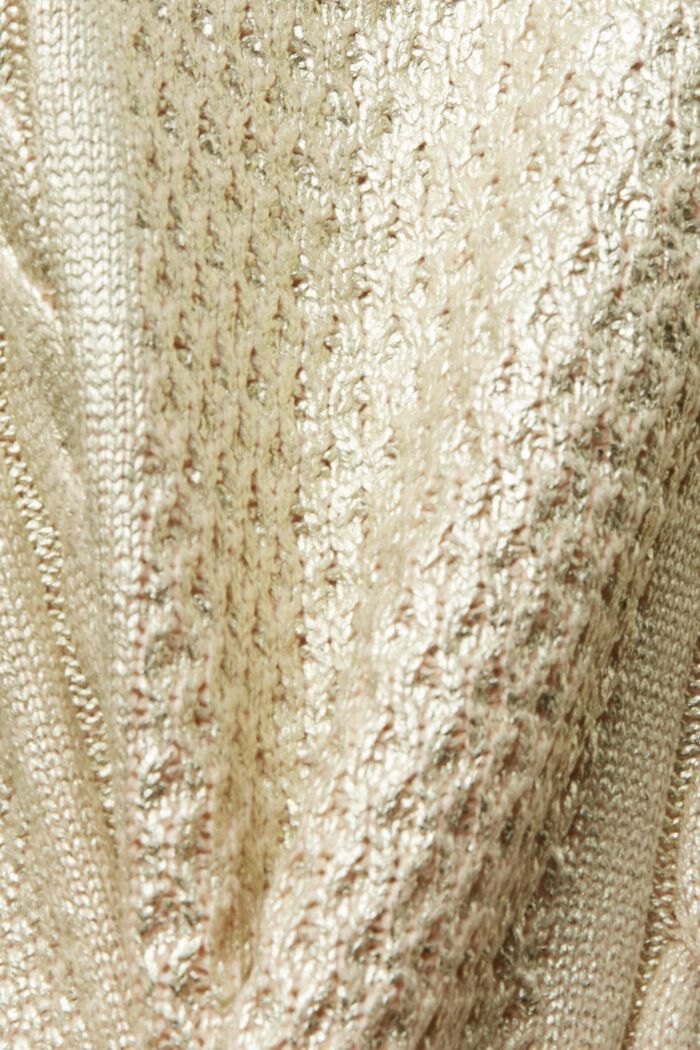 Metallic cable knit jumper, GOLD, detail image number 5