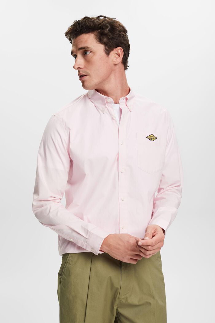 棉質扣角領襯衫, 粉紅色, detail image number 0