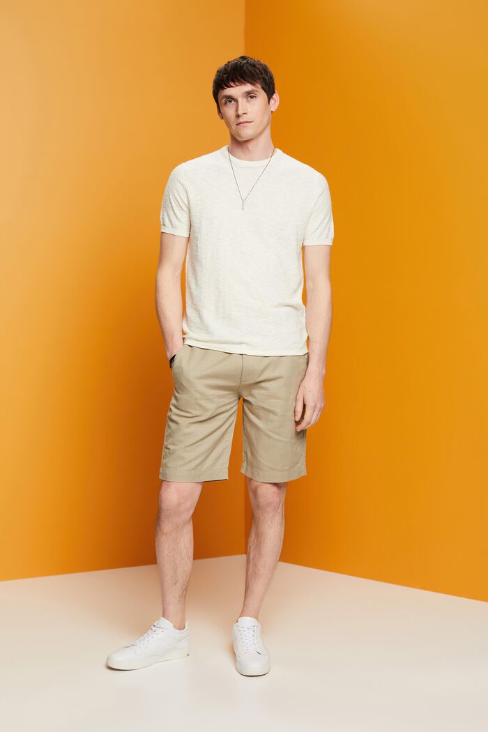 Short-sleeve jumper, cotton-linen blend, ICE, detail image number 4