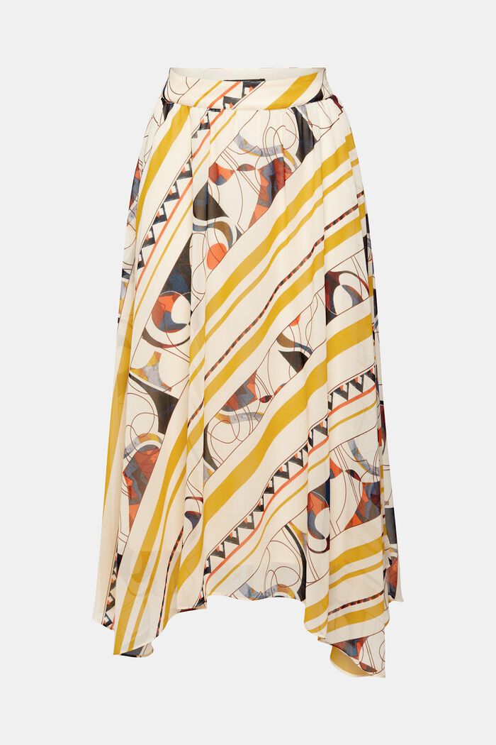 Patterned midi skirt, CREAM BEIGE, detail image number 2