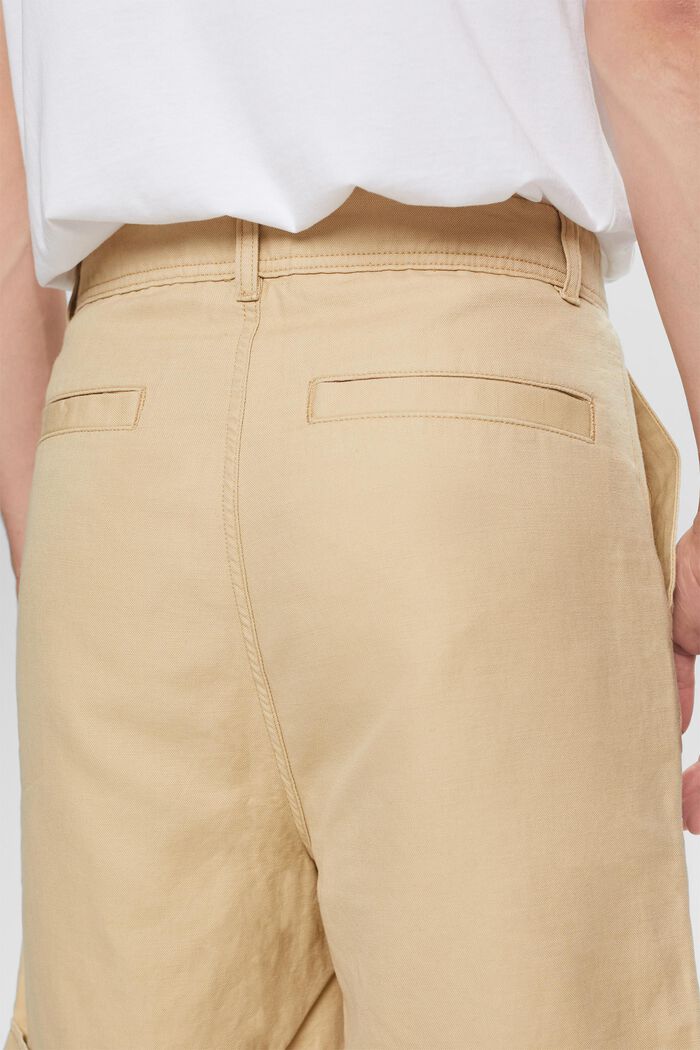 Bermuda shorts, cotton-linen blend, SAND, detail image number 4