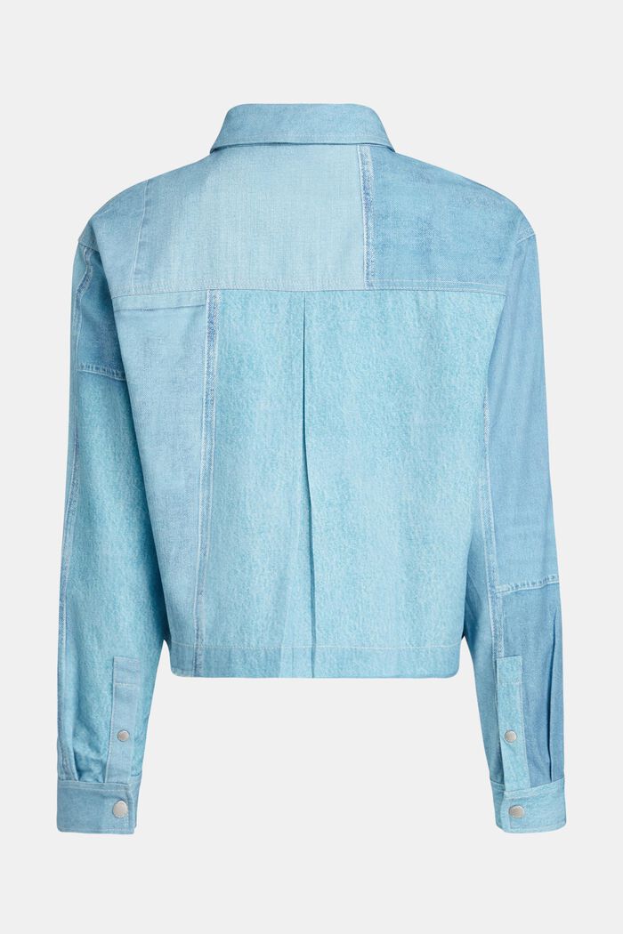 Denim Not Denim print jacket, BLUE MEDIUM WASHED, detail image number 5