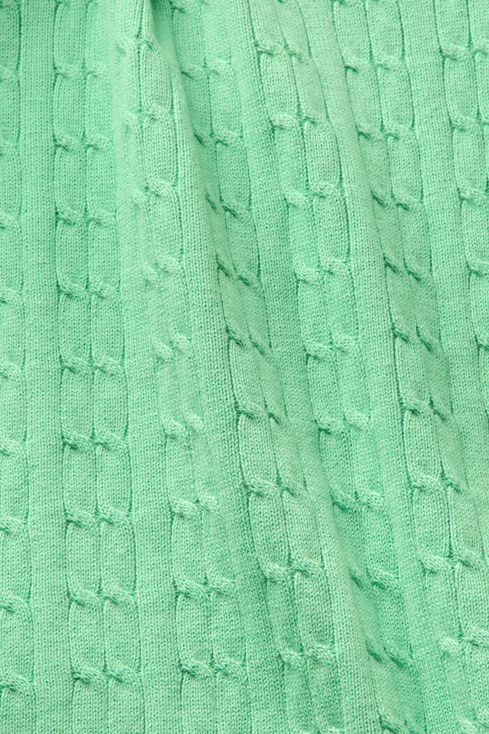 絞花針織POLO風毛衣, 淺綠色, detail image number 4