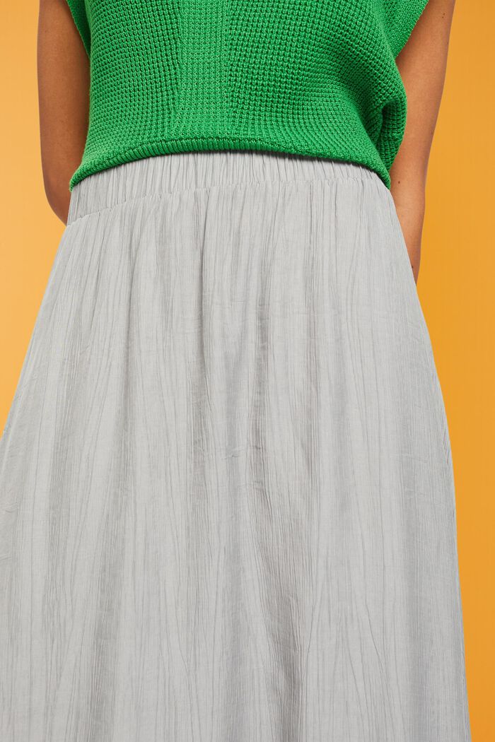 Crinkled midi skirt, MEDIUM GREY, detail image number 2