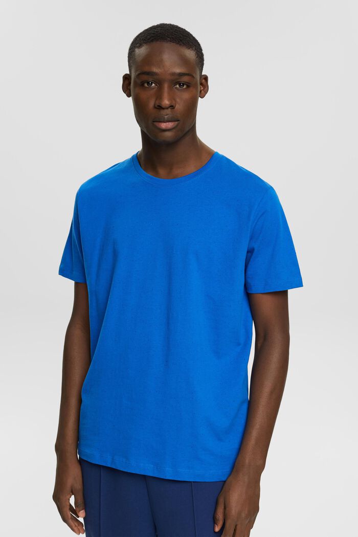 混色針織 T 恤, 藍色, detail image number 0