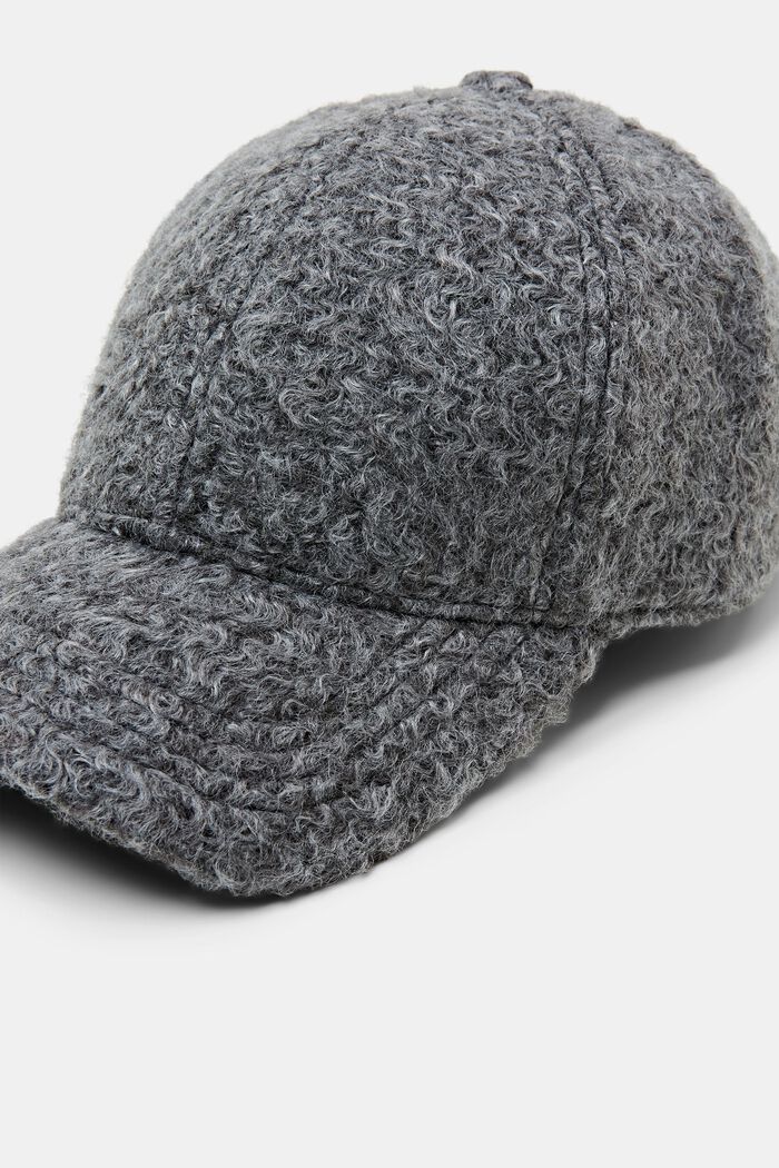 ‌搖粒絨棒球帽, 深灰色, detail image number 1