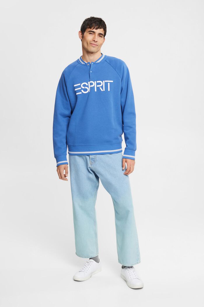 Relaxed fit logo sweatshirt, BLUE, detail image number 4