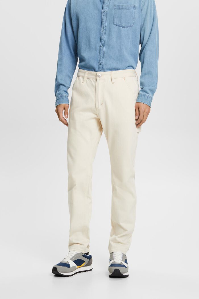 Mid-Rise Straight Jeans, OFF WHITE, detail image number 0