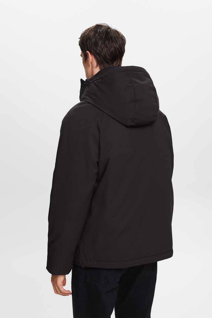 Hooded Down Jacket, BLACK, detail image number 3