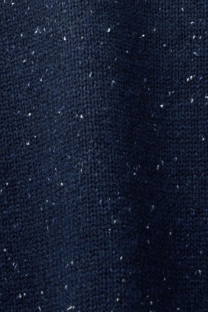 Wool-Blend Mockneck Sweater, PETROL BLUE, detail image number 4