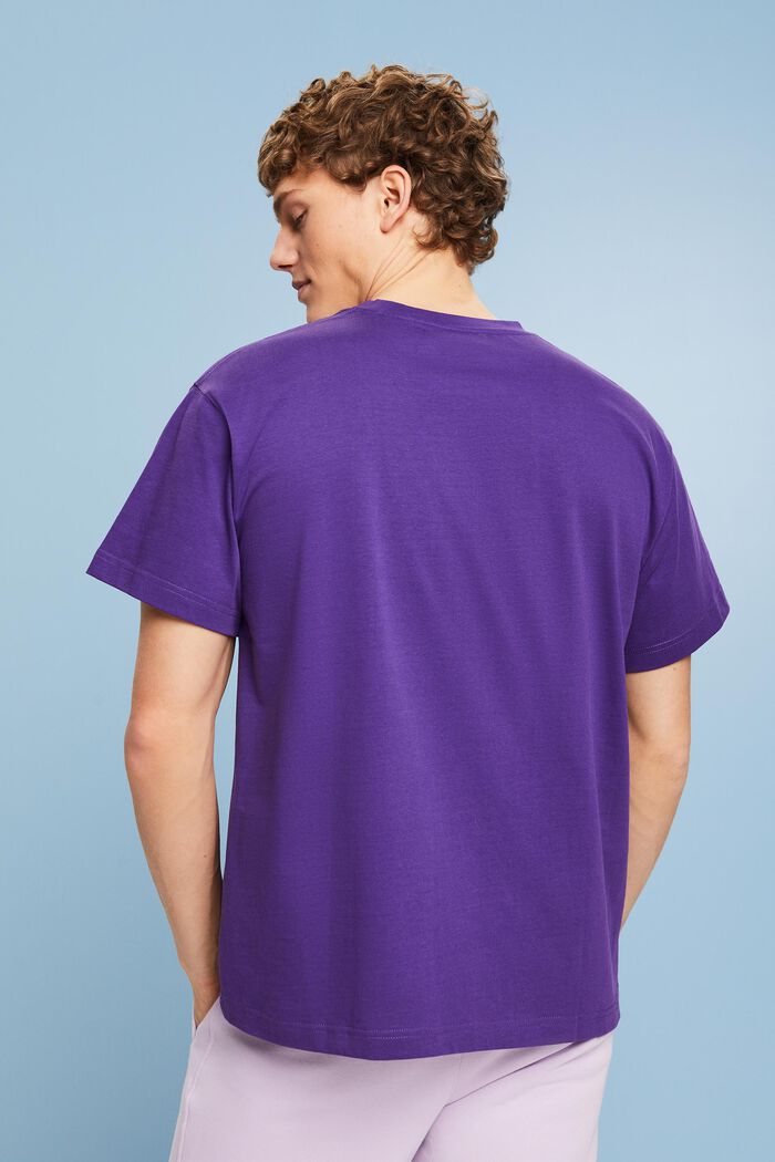 植絨標誌貼花 T 恤, 深紫色, detail image number 2