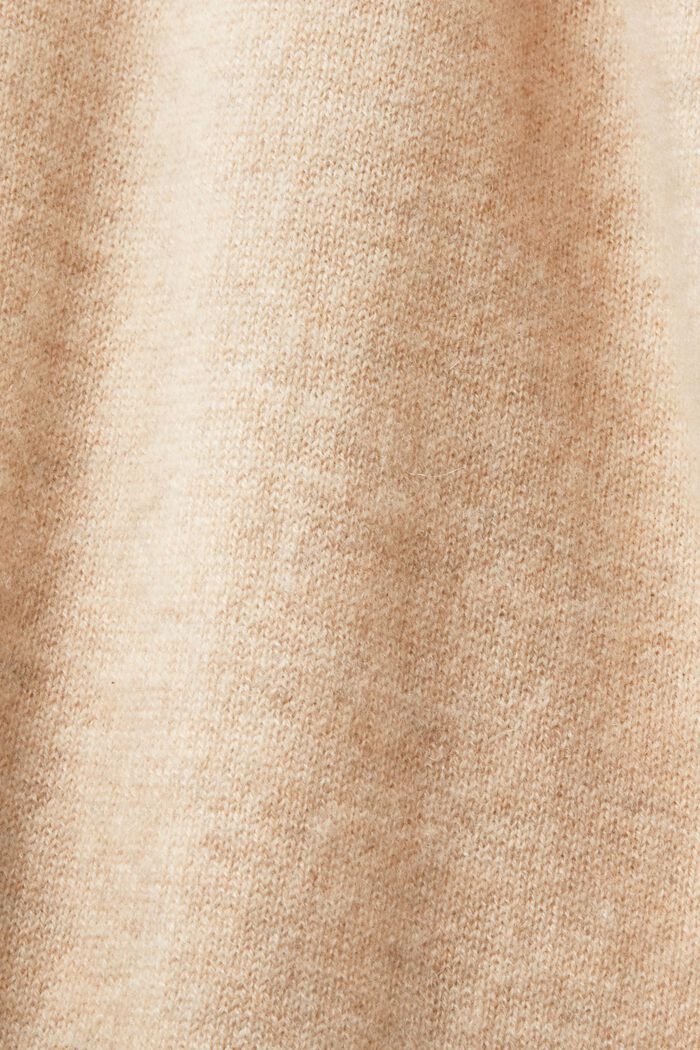 Cashmere Short-Sleeve Sweater, SAND, detail image number 5