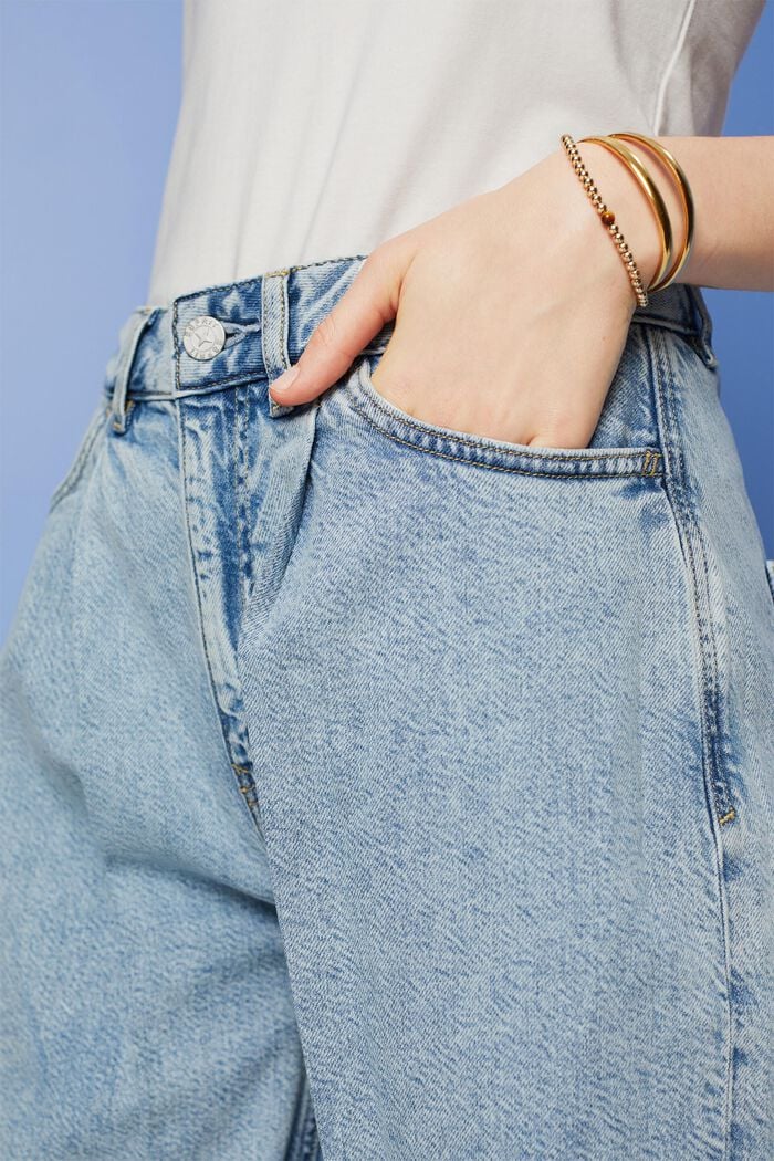 Jeans bermuda shorts, BLUE BLEACHED, detail image number 2