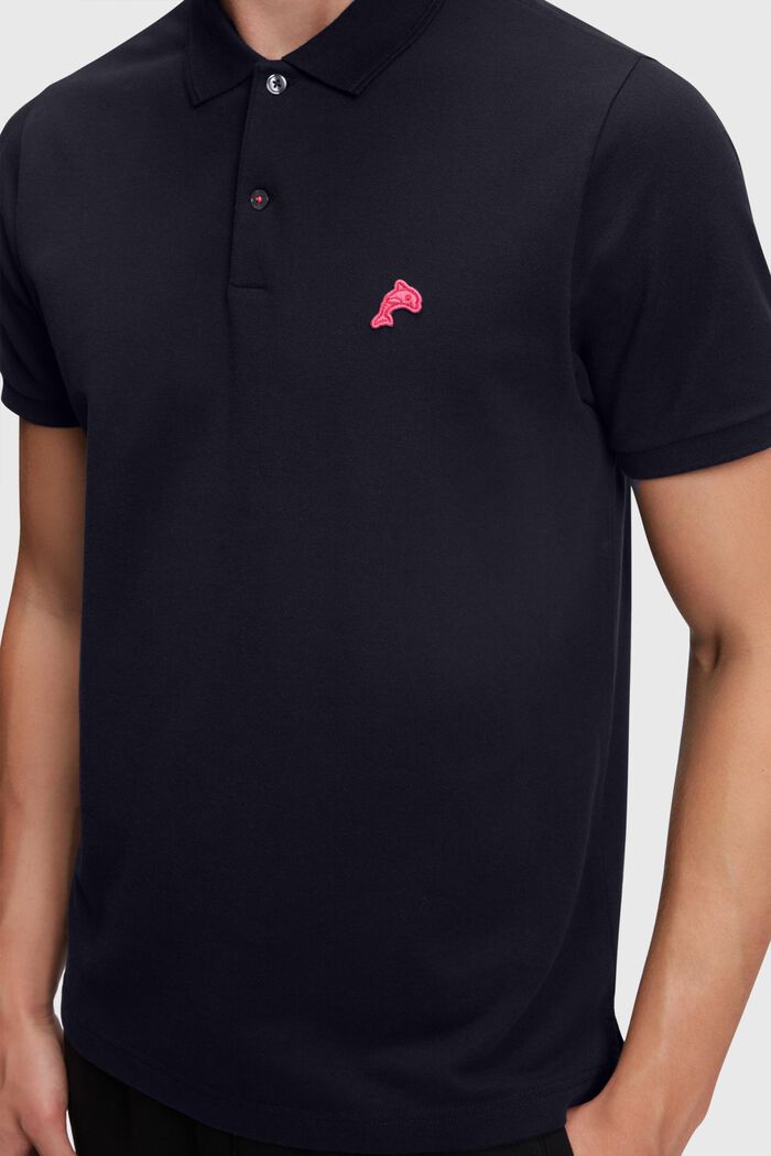 Dolphin Tennis Club Classic Polo, BLACK, detail image number 2