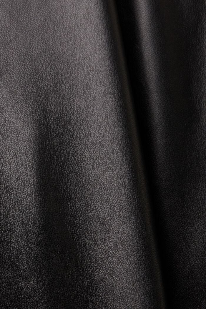 Multi-Functional Leather Parka, BLACK, detail image number 6