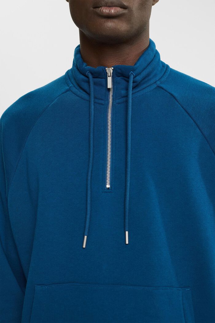 Half zip sweatshirt, PETROL BLUE, detail image number 0
