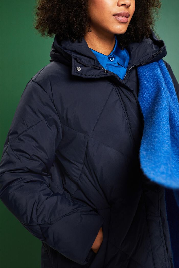 Down Puffer Coat, NAVY, detail image number 2