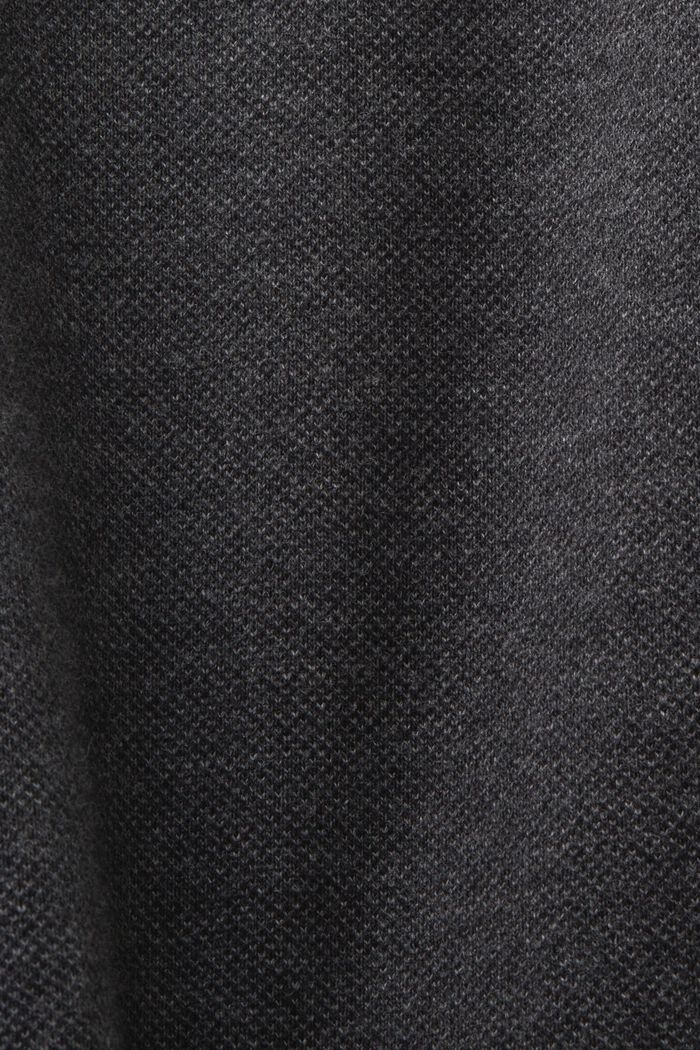 Organic Cotton-Blend Wide-Leg Trousers, DARK GREY, detail image number 6