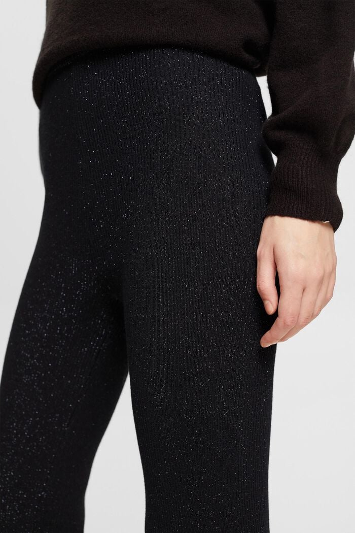 Sparkly knitted trousers, BLACK, detail image number 2