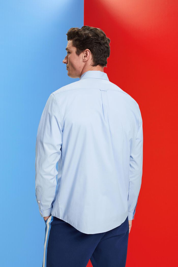 棉質扣角領襯衫, 淺藍色, detail image number 3