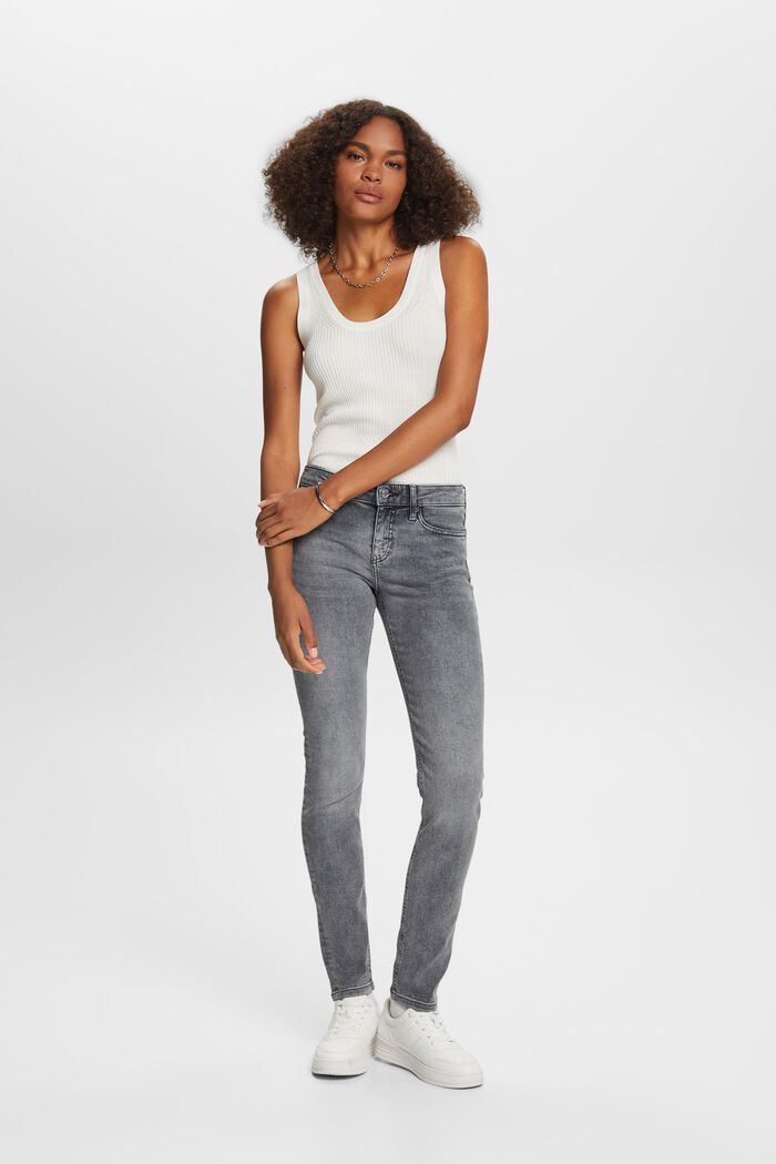 Slim Mid-Rise Jeans, GREY MEDIUM WASHED, detail image number 5