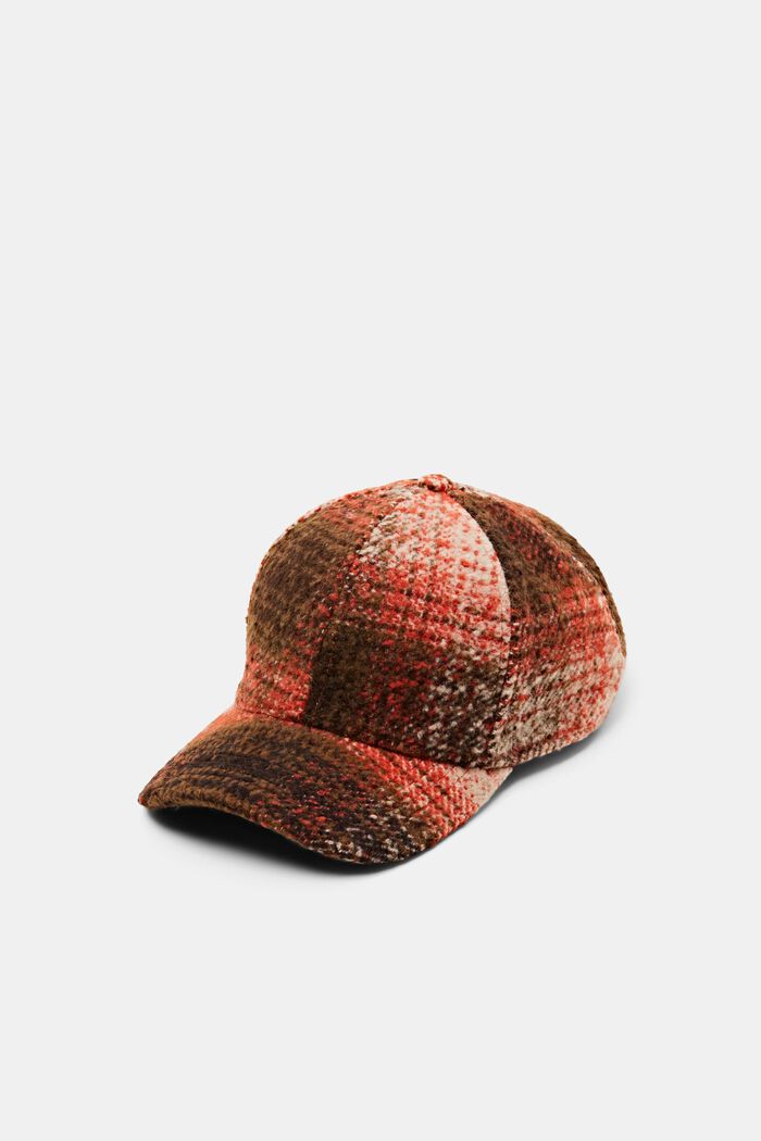 ‌格紋棒球帽, 淺棕色, detail image number 0