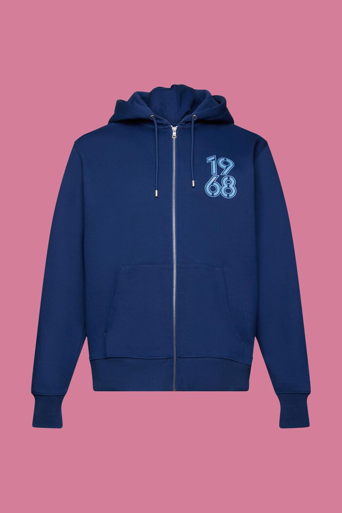 Full-length zip hoodie, INK, detail image number 5
