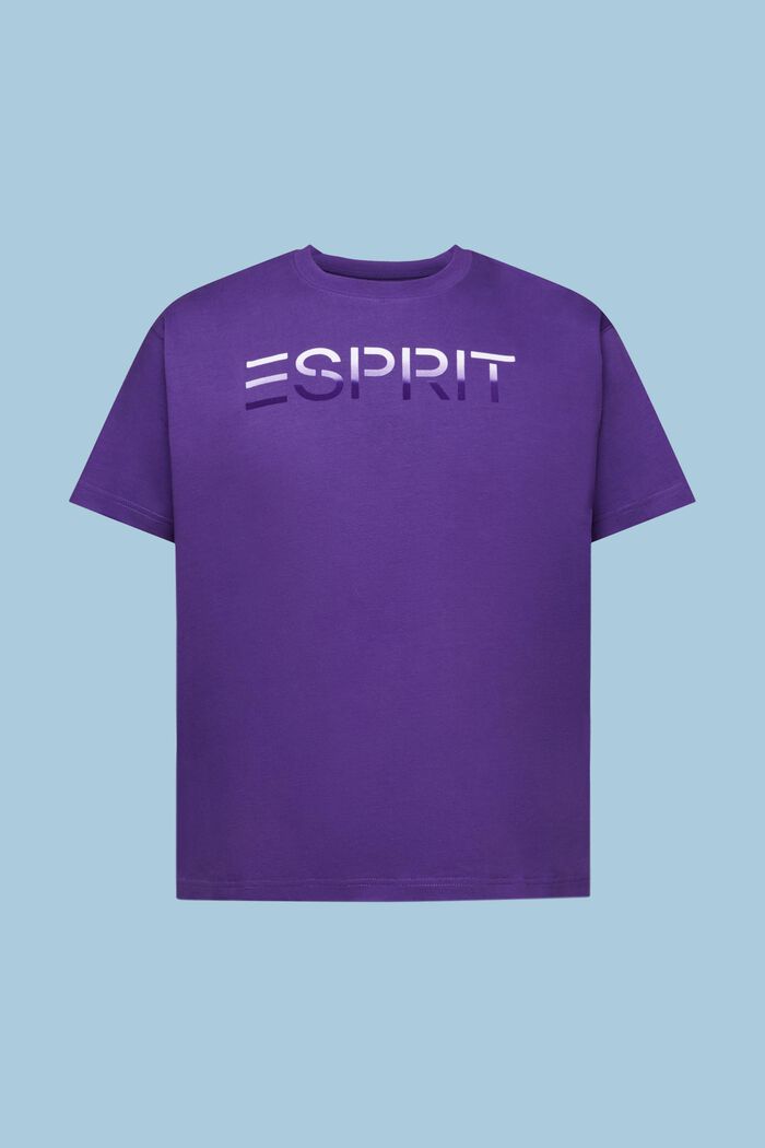 植絨標誌貼花 T 恤, 深紫色, detail image number 7