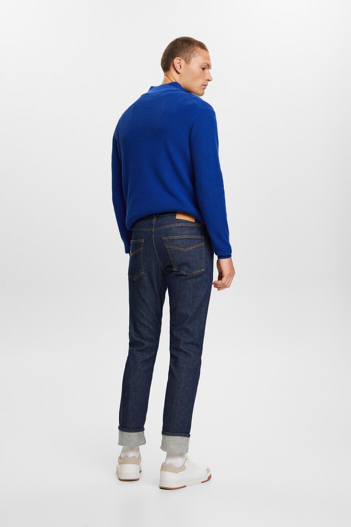 Premium Selvedge Mid-Rise Slim Jeans, BLUE RINSE, detail image number 3