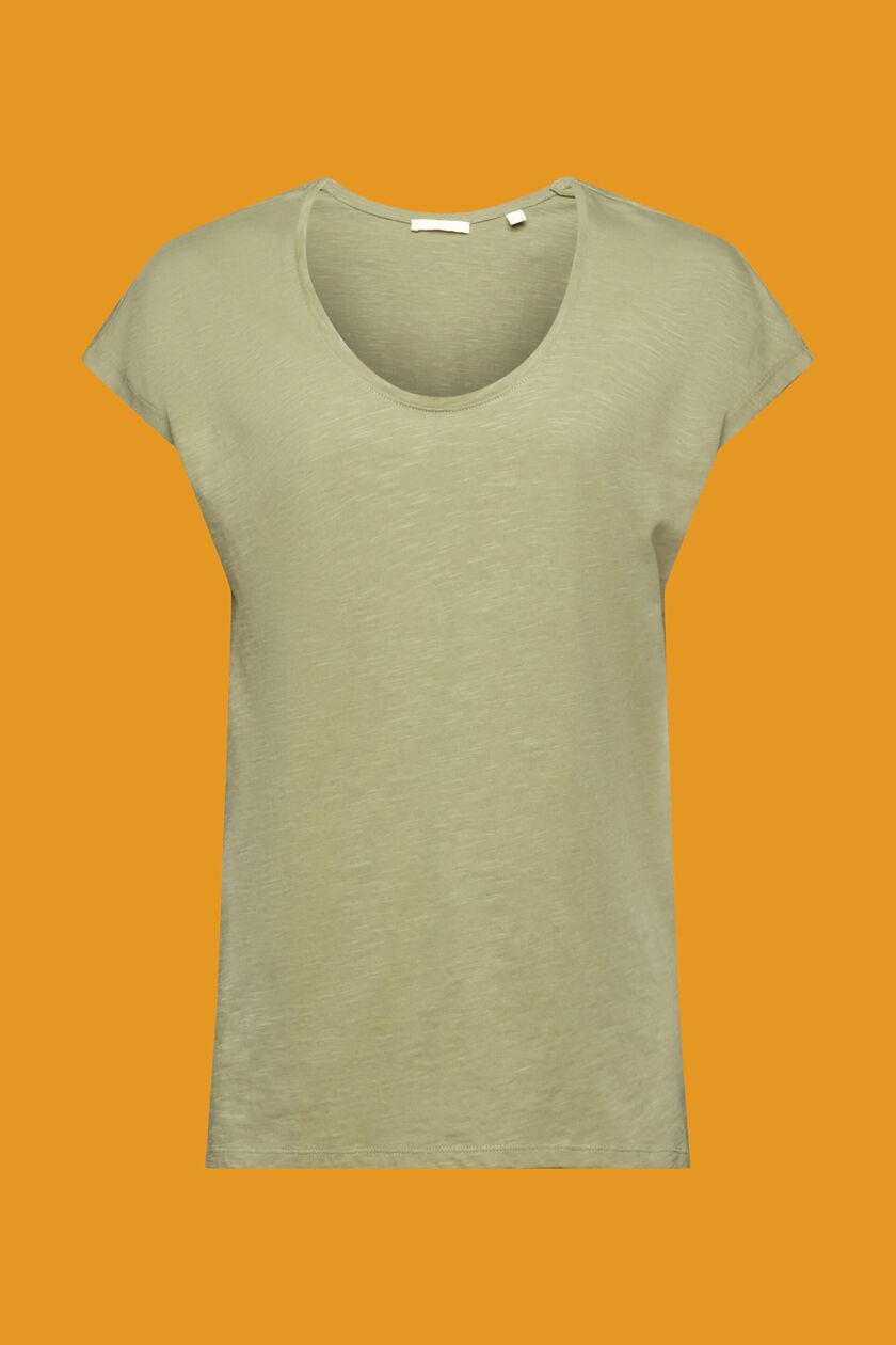 U-neck cotton t-shirt